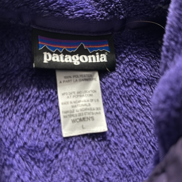 Patagonia Womens Purple Retool Snap Fleece Pullover Size Large - Picture 2 of 8